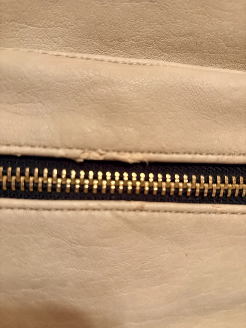 Beige Leather Backpack Purse - Women's Everyday Bag